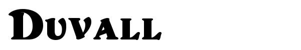 Duvall font preview